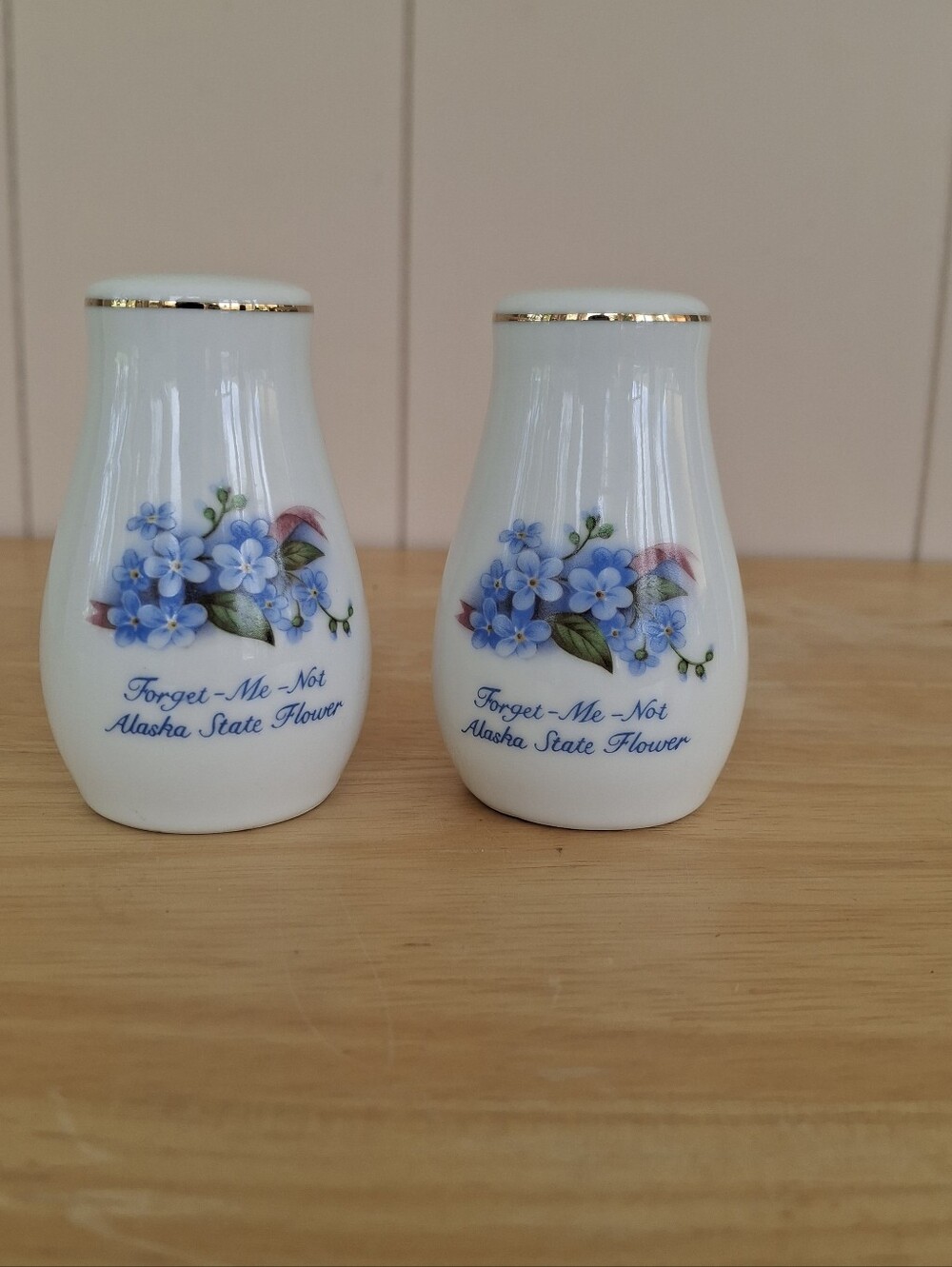 Alaska Forget Me Not Salt And Pepper Shaker Set